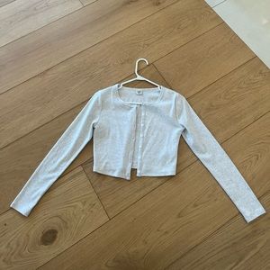 Sunday Best cardigan size S in heather cloud white